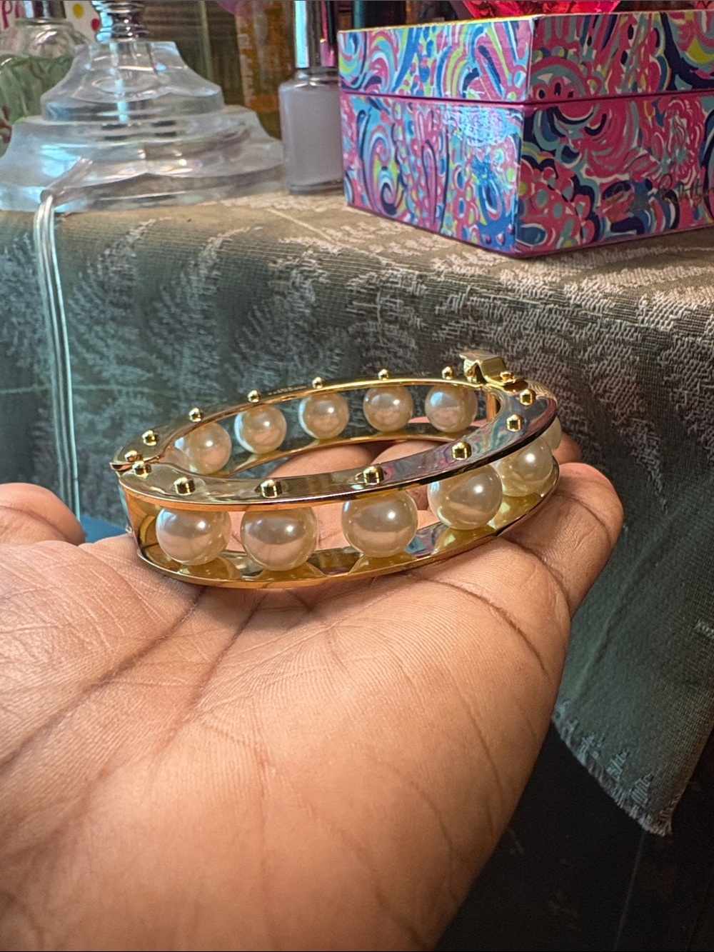 Lele Sadoughi gold-plated bangle